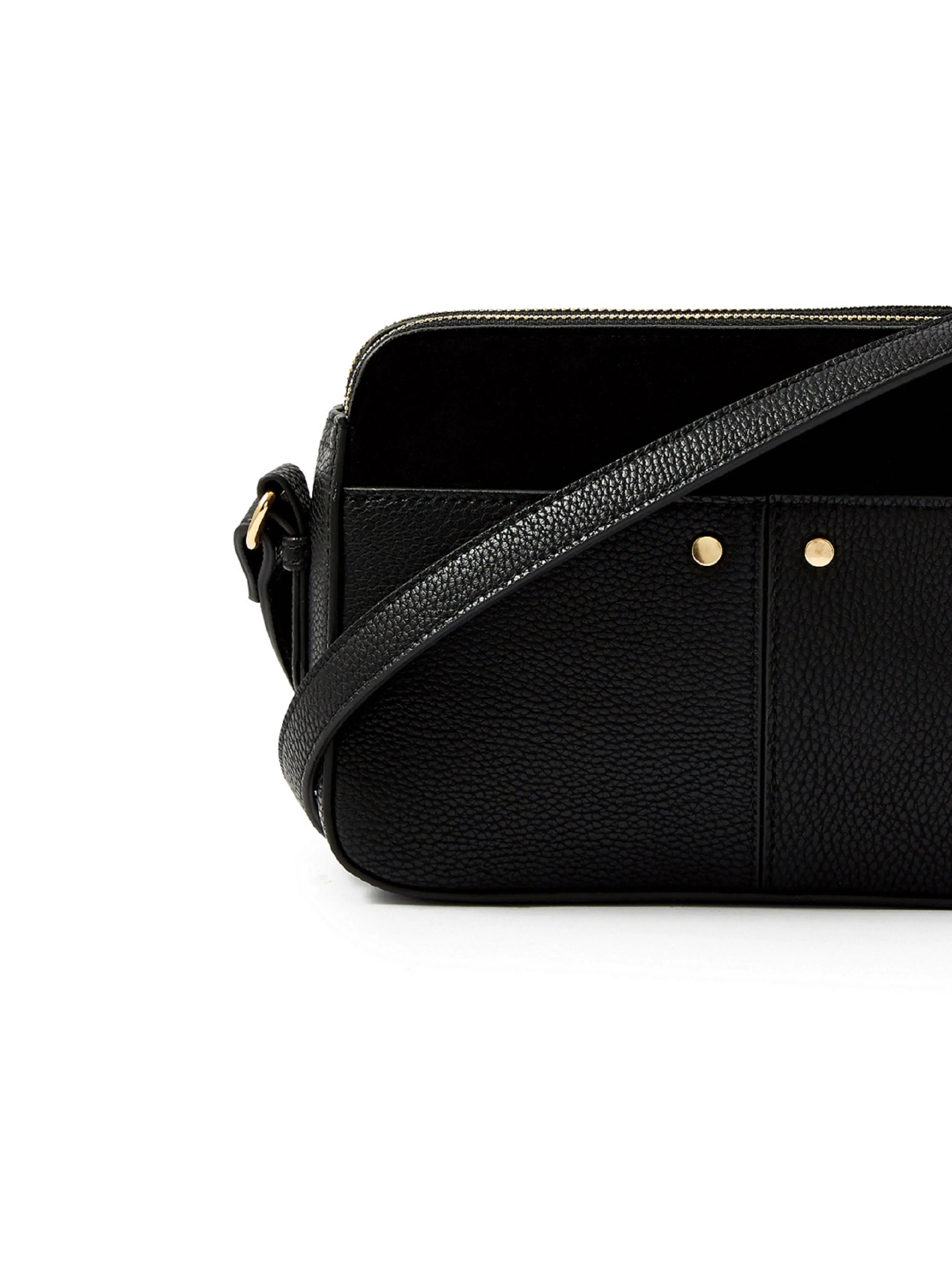 Accessorize London Women's Charlotte Black Cross Body Sling Bag