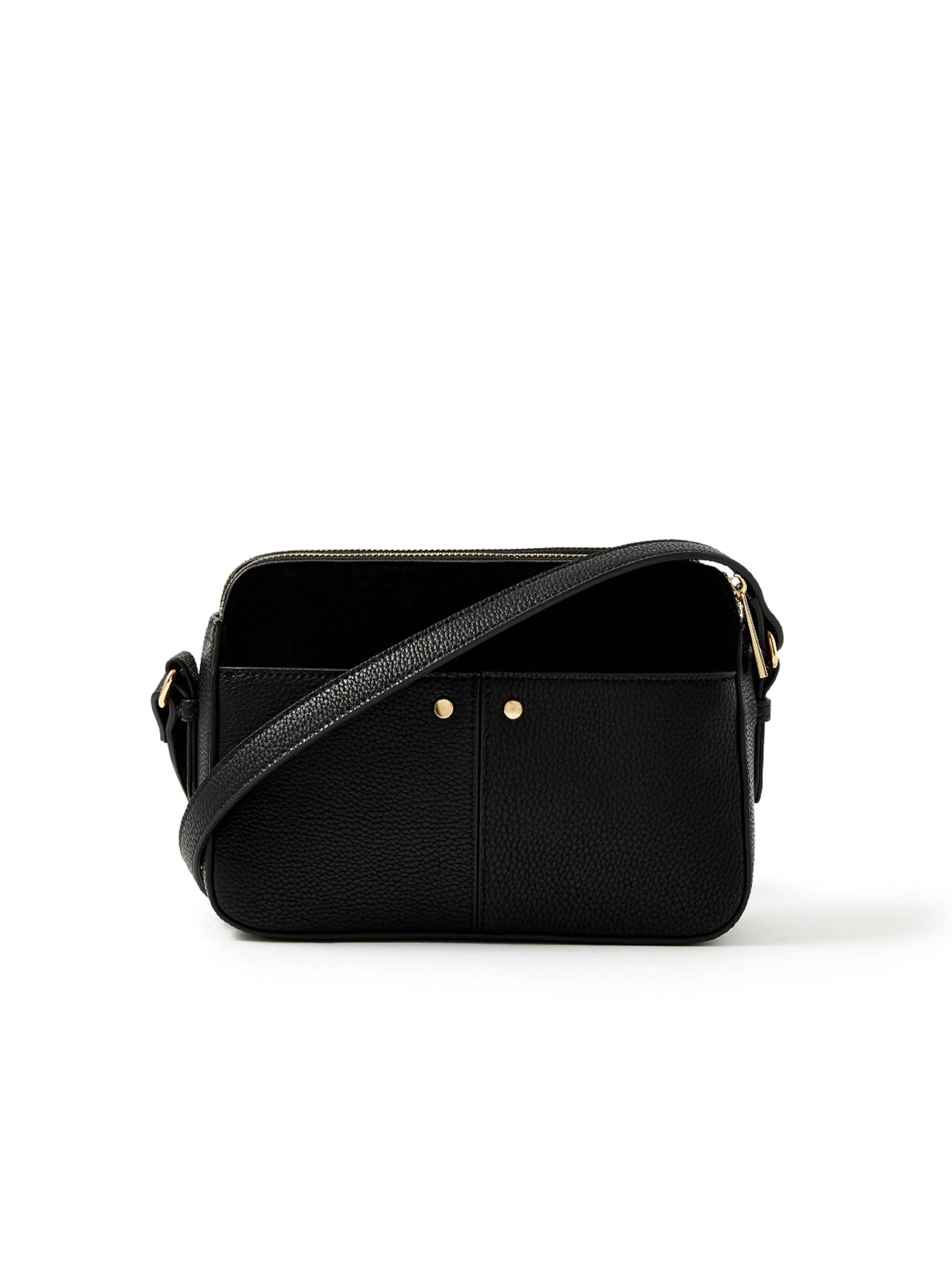 Accessorize London Women's Charlotte Black Cross Body Sling Bag