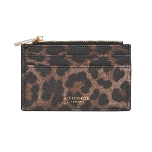 Accessorize London Women's Faux Leather Leopard 3 Compartment Card Holder