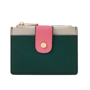 Accessorize London Women's Green Colourblock Card Holder