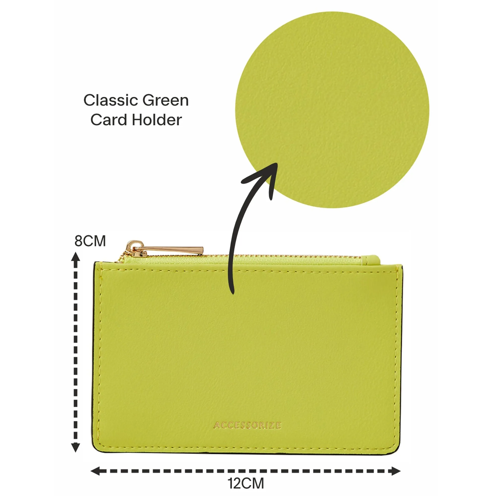 Accessorize London Women's Light Green Classic Card Holder