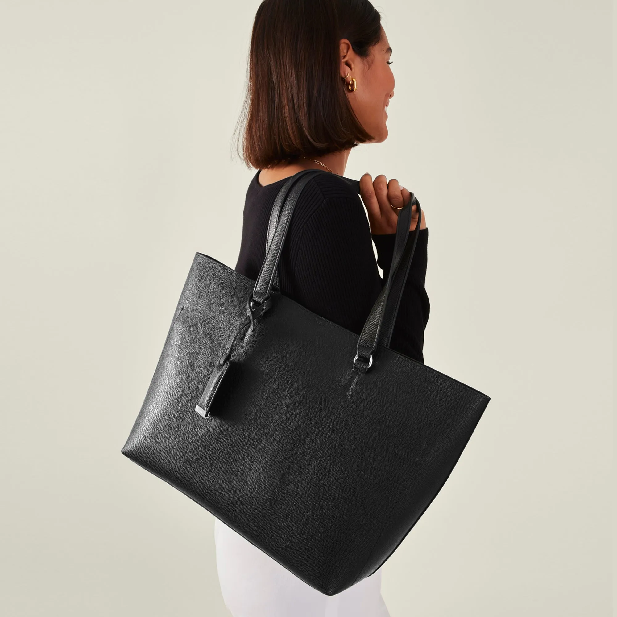 Black Classic Large Tote Bag