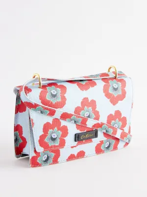 Blue floral 2-in-1 belt bag