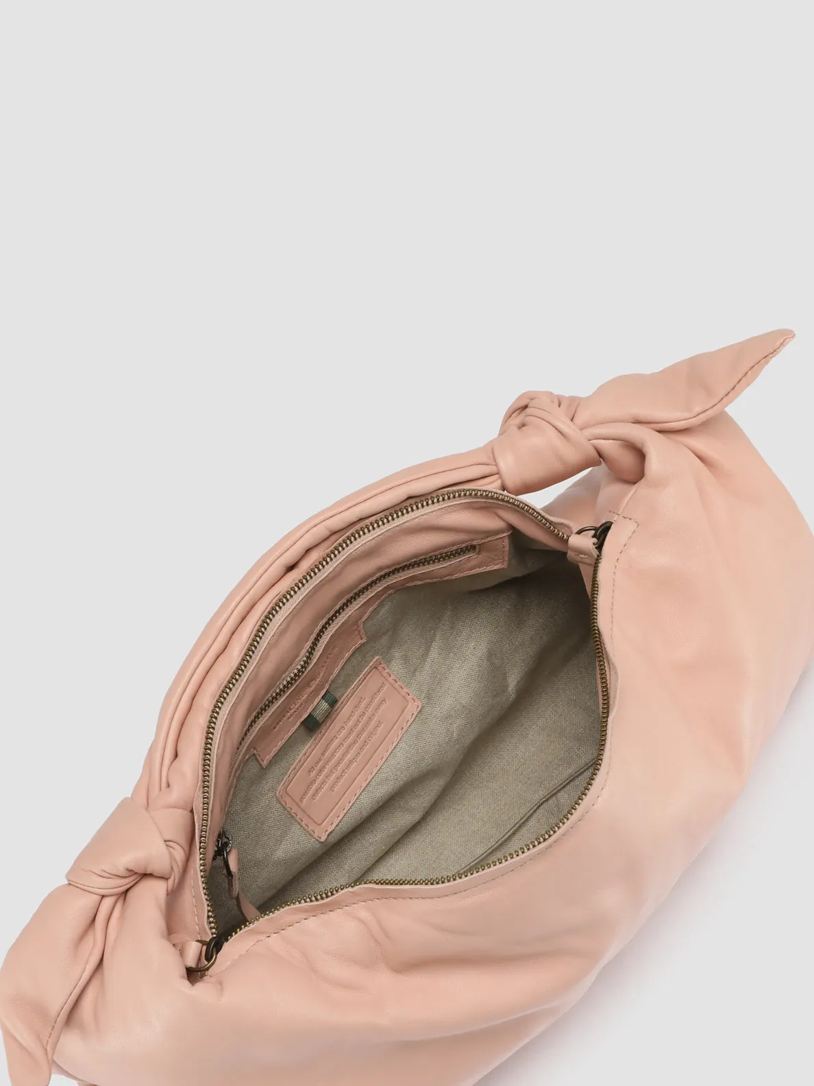 BOLINA 029 - Rose Leather Hobo Bag