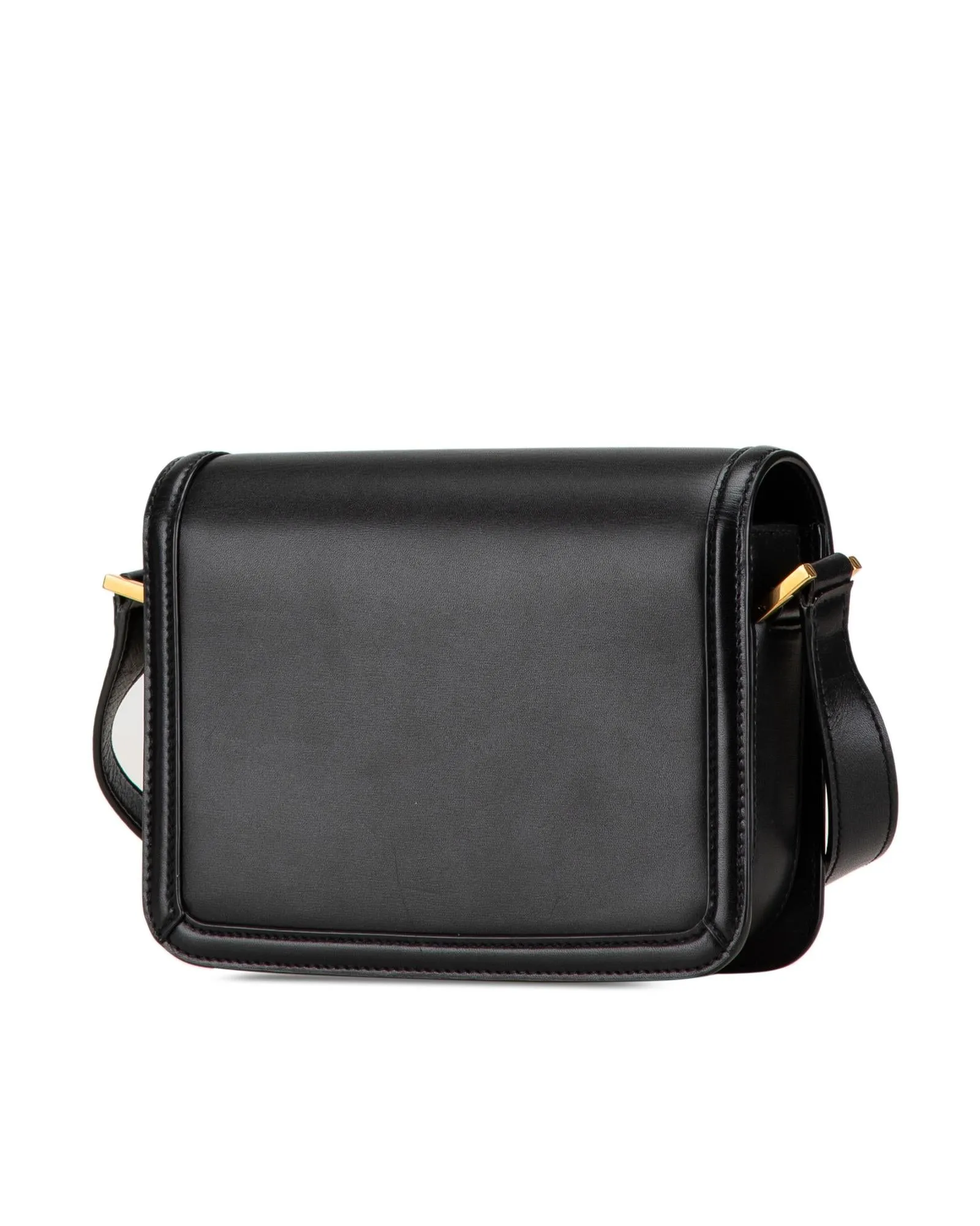 Calfskin Leather Satchel with Adjustable Strap and Clasp Closure