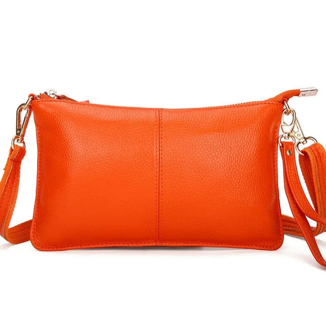 Candy Color Genuine Leather Bag For Women'S Fashion