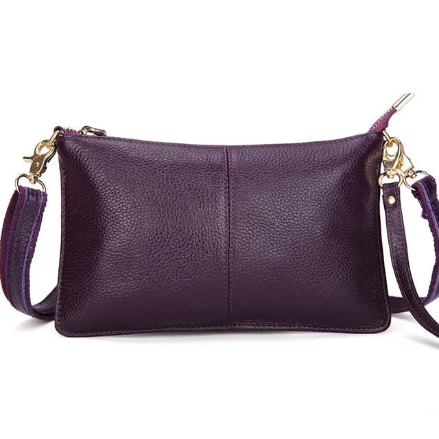 Candy Color Genuine Leather Bag For Women'S Fashion