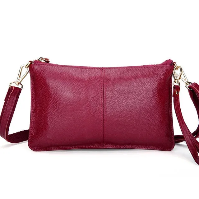 Candy Color Genuine Leather Bag For Women'S Fashion