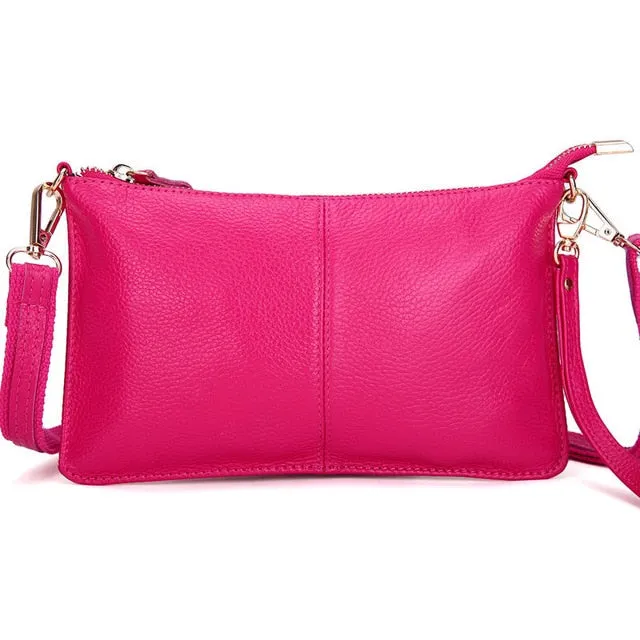 Candy Color Genuine Leather Bag For Women'S Fashion