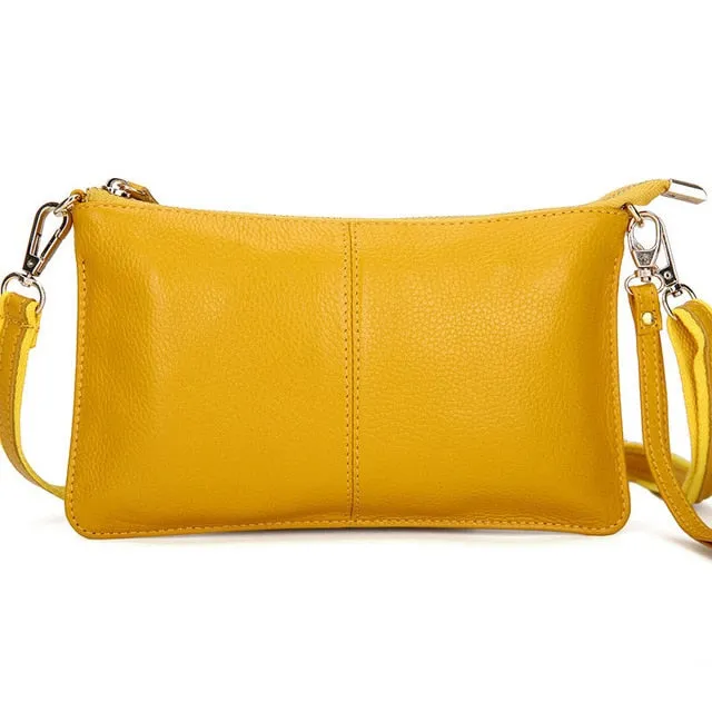 Candy Color Genuine Leather Bag For Women'S Fashion