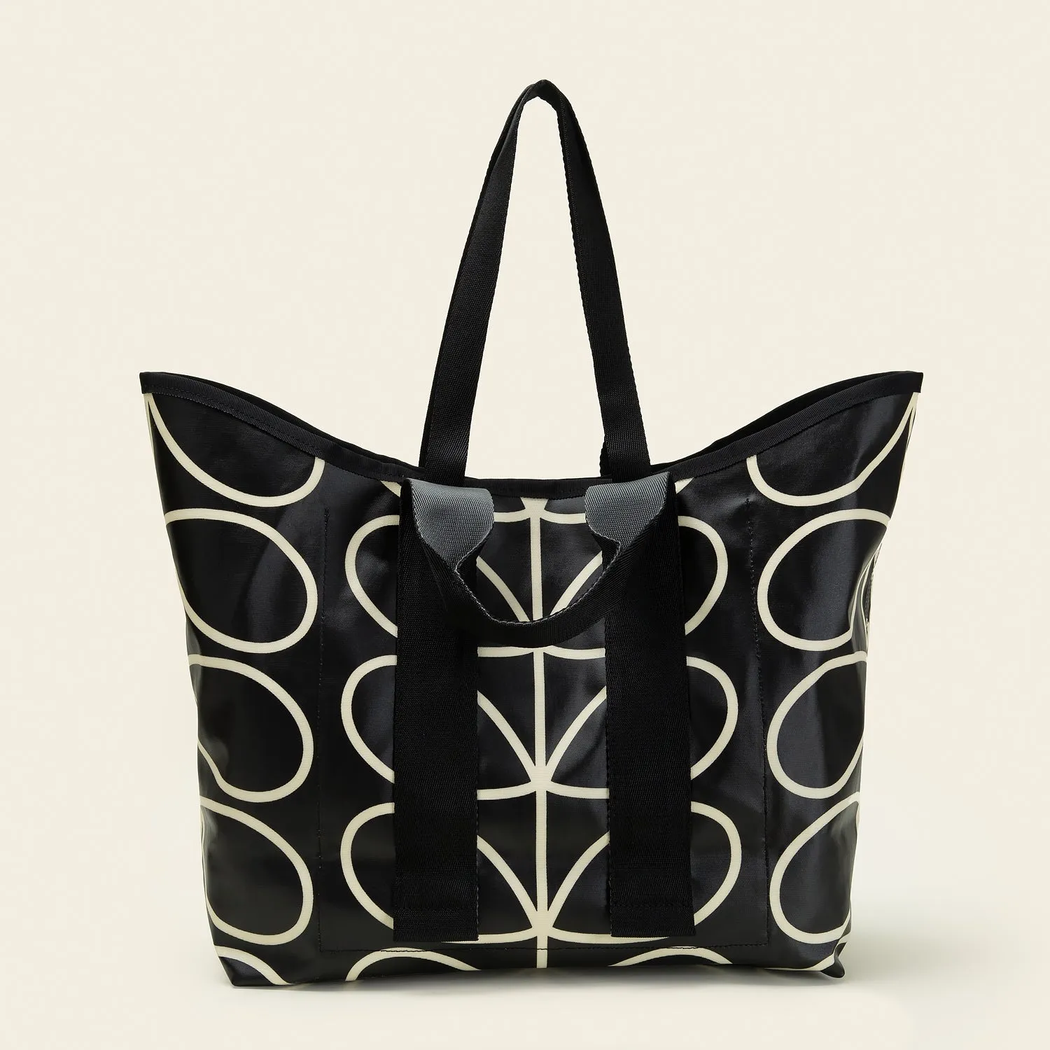 Carryall Basic Large Tote - Linear Stem Liquorice