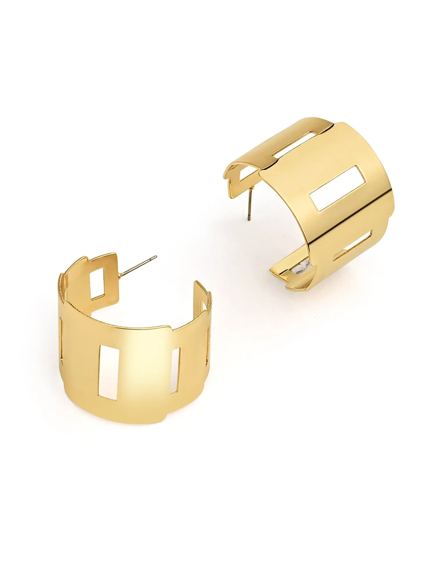 Chic Wide Cut Hoop Earrings