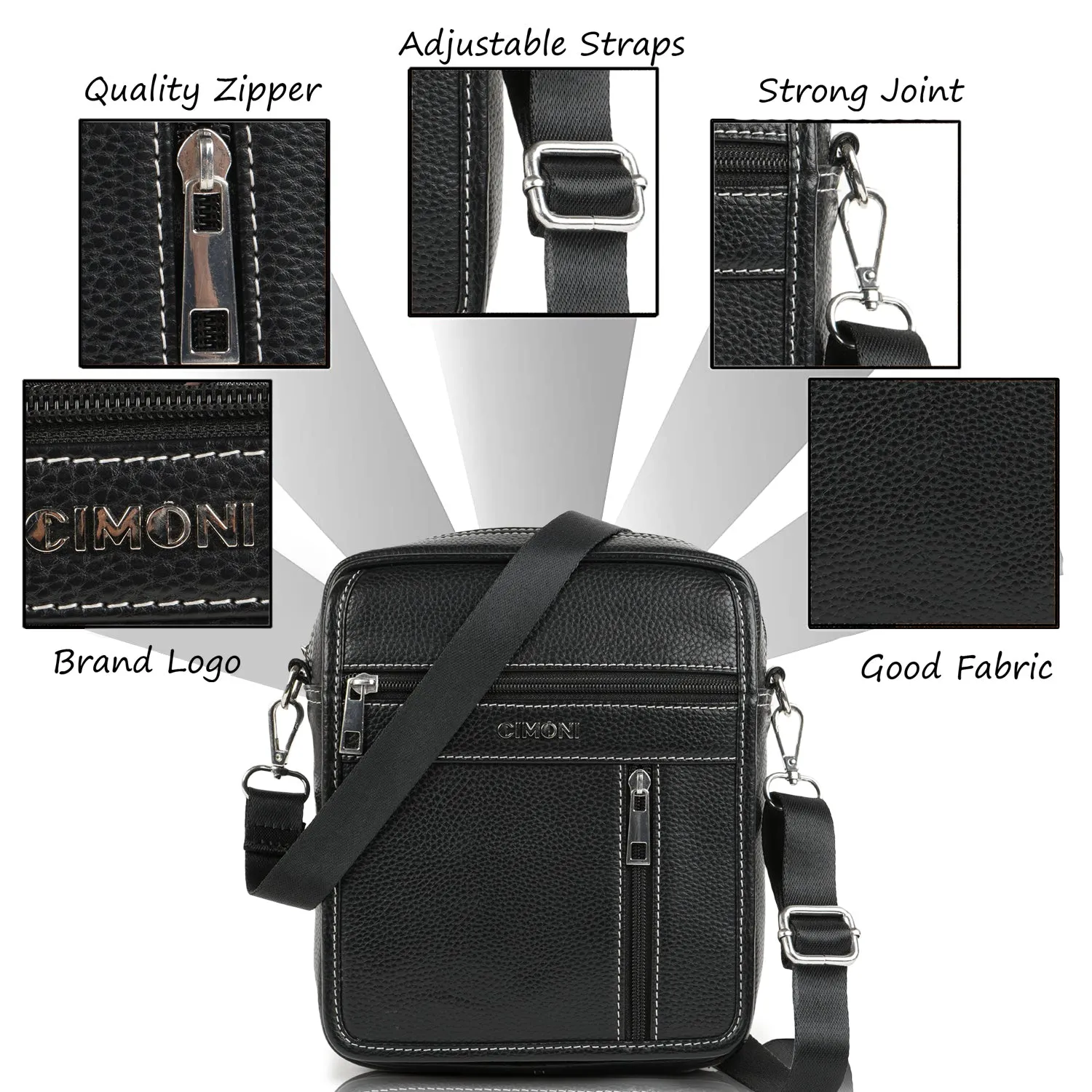 CIMONI Structured Cross Body Messenger Bag For Men