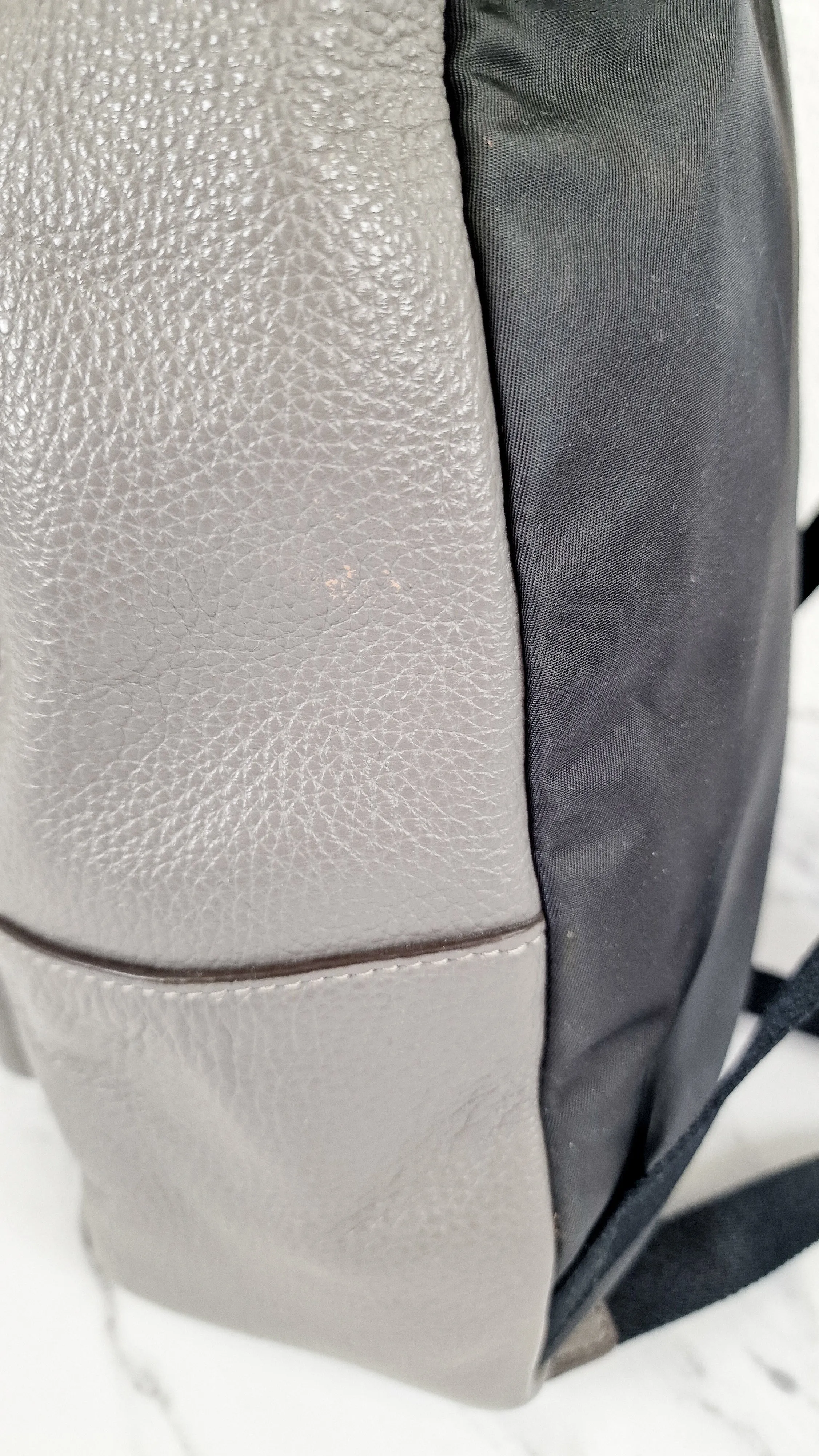 Coach Medium Charlie Backpack in Grey Pebble Leather - Coach F30550