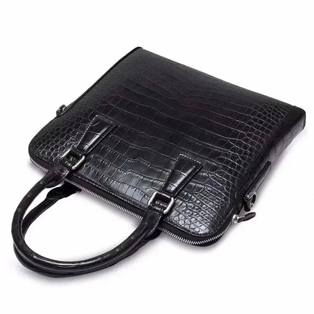 Crocodile Leather Men's Top Handle Bags