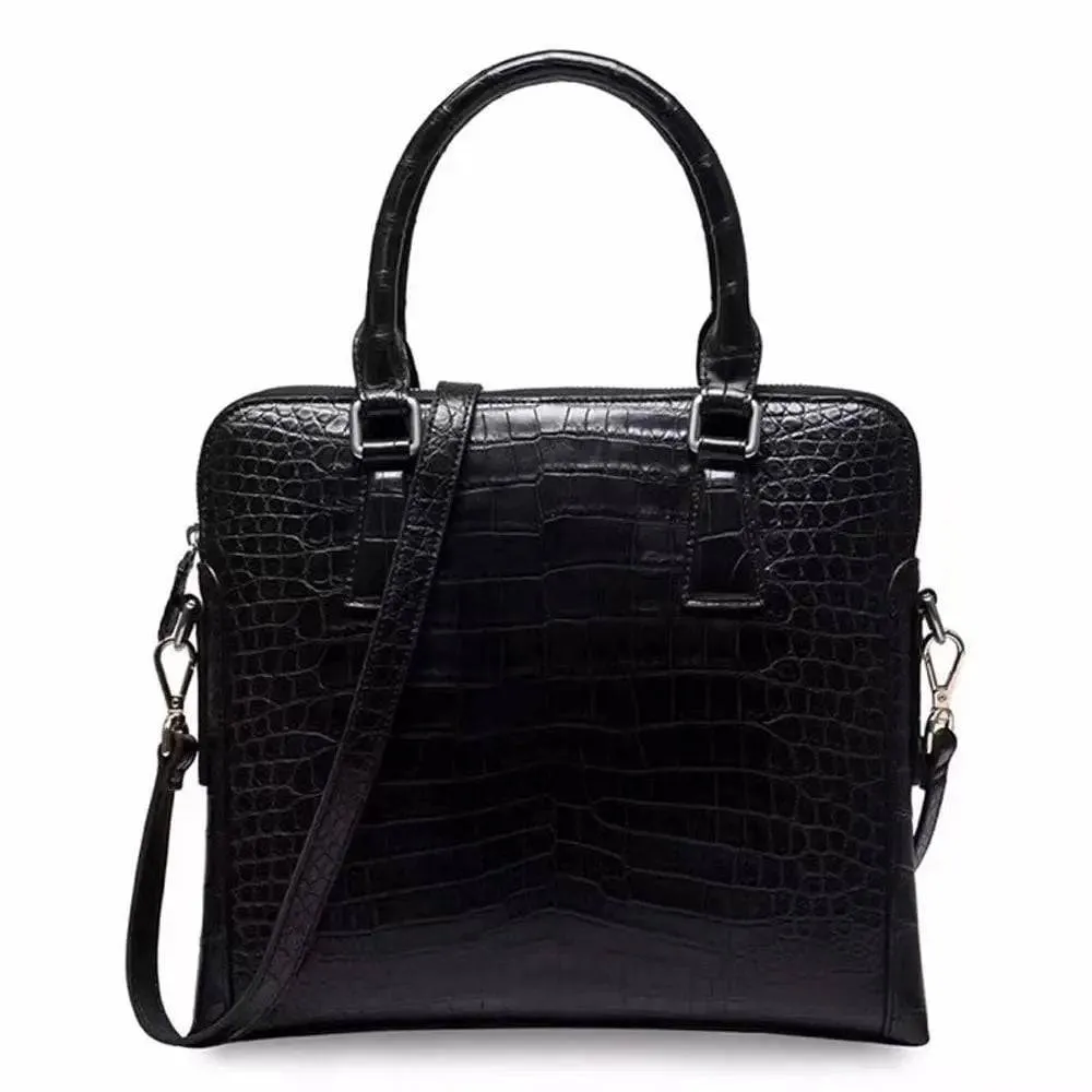 Crocodile Leather Men's Top Handle Bags