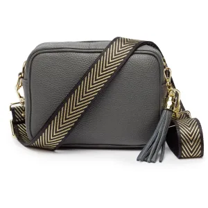 Crossbody Slate (Gold Chevron Strap)