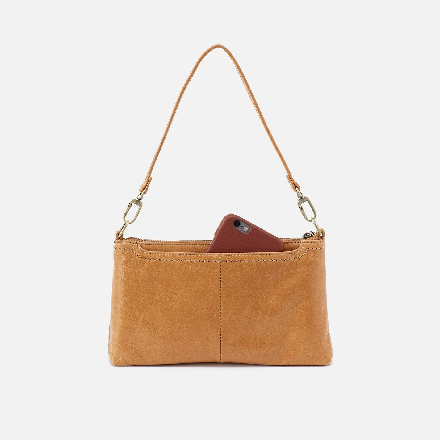 Darcy Crossbody In Polished Leather - Natural