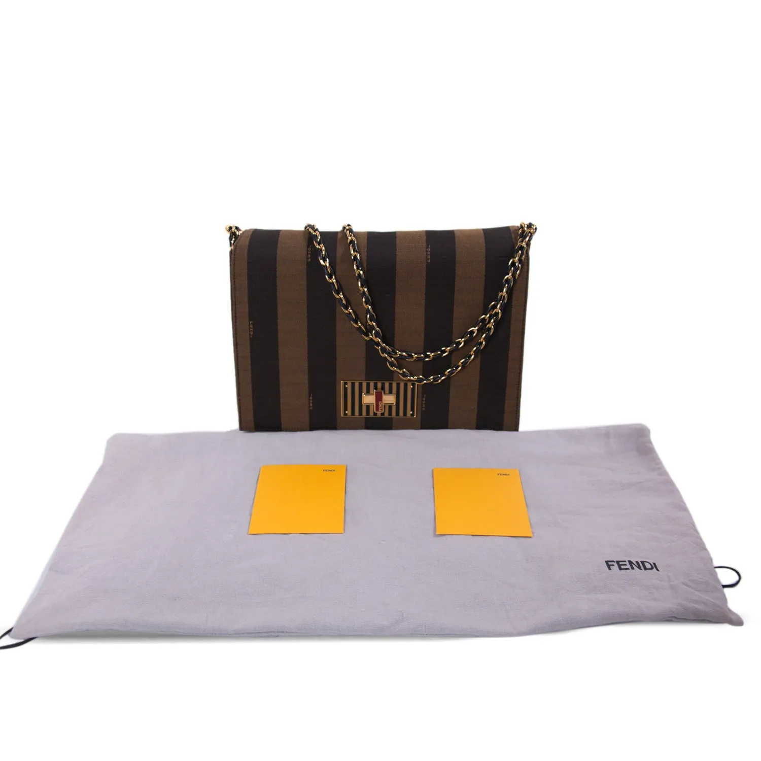 Fendi Pequin Large Claudia Cross Body Bag