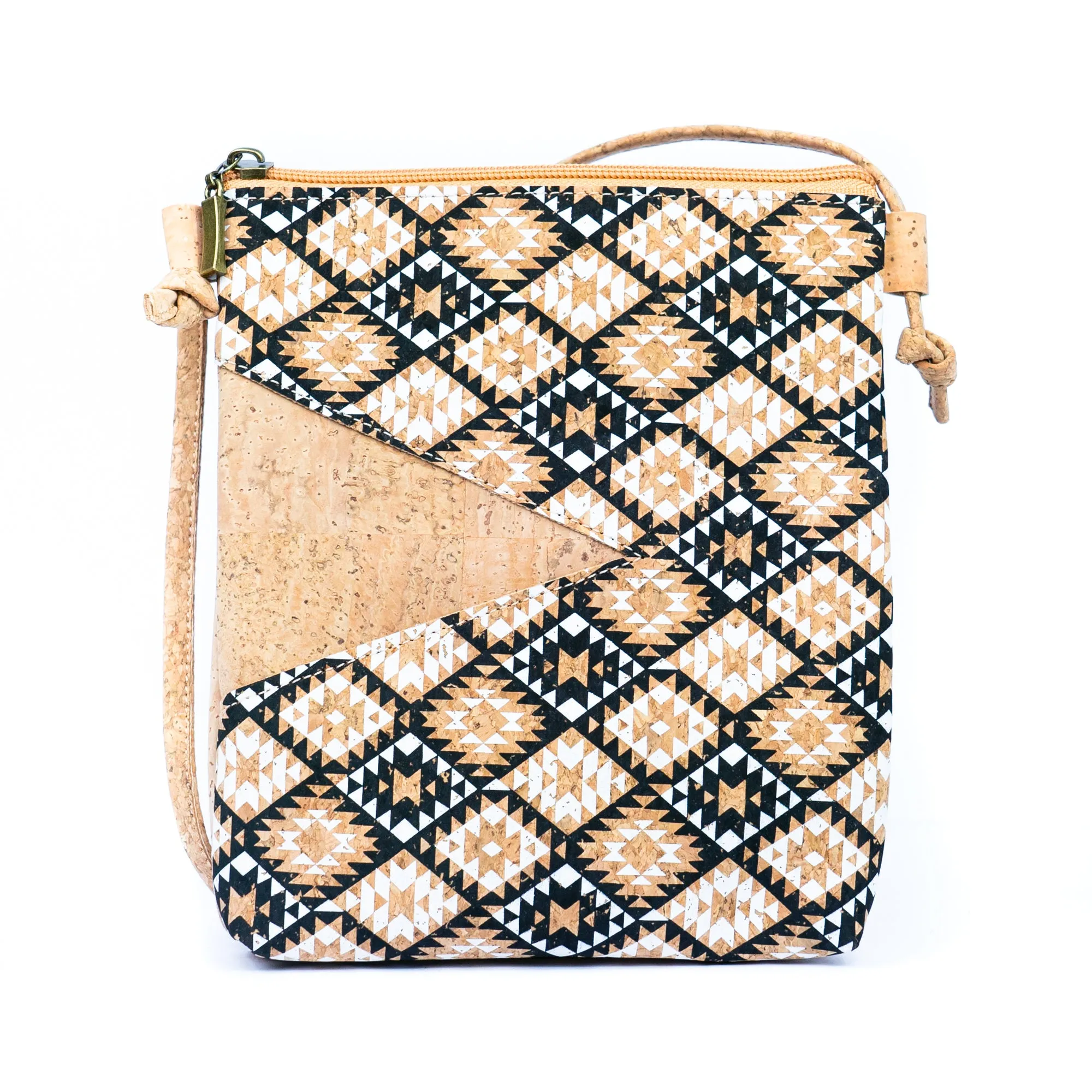 Geometric Cut Style Natural Cork Ladies' Crossbody Phone Bag BAGP-271-MIX-4 (4units)