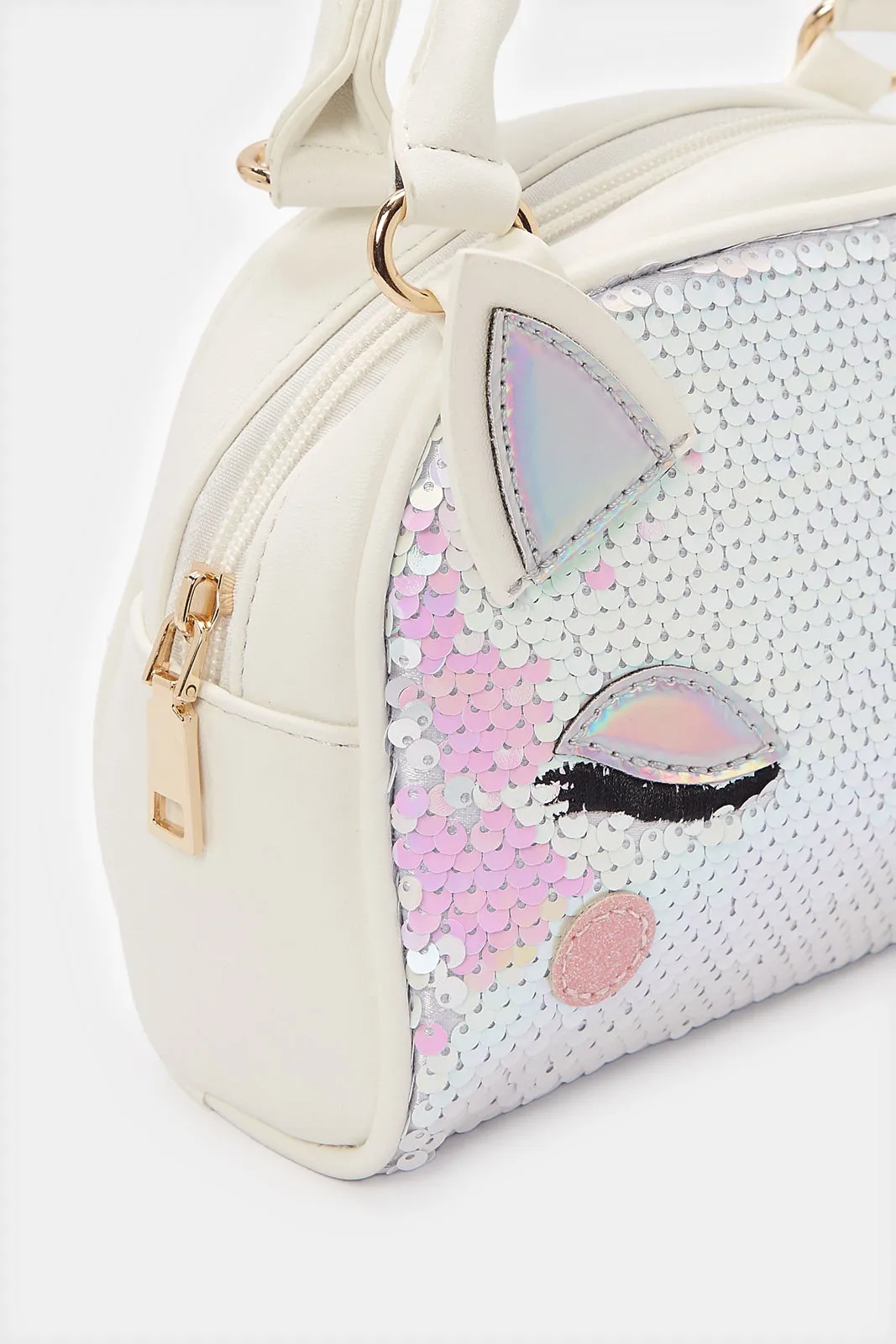 Girls White Crossbody Bag