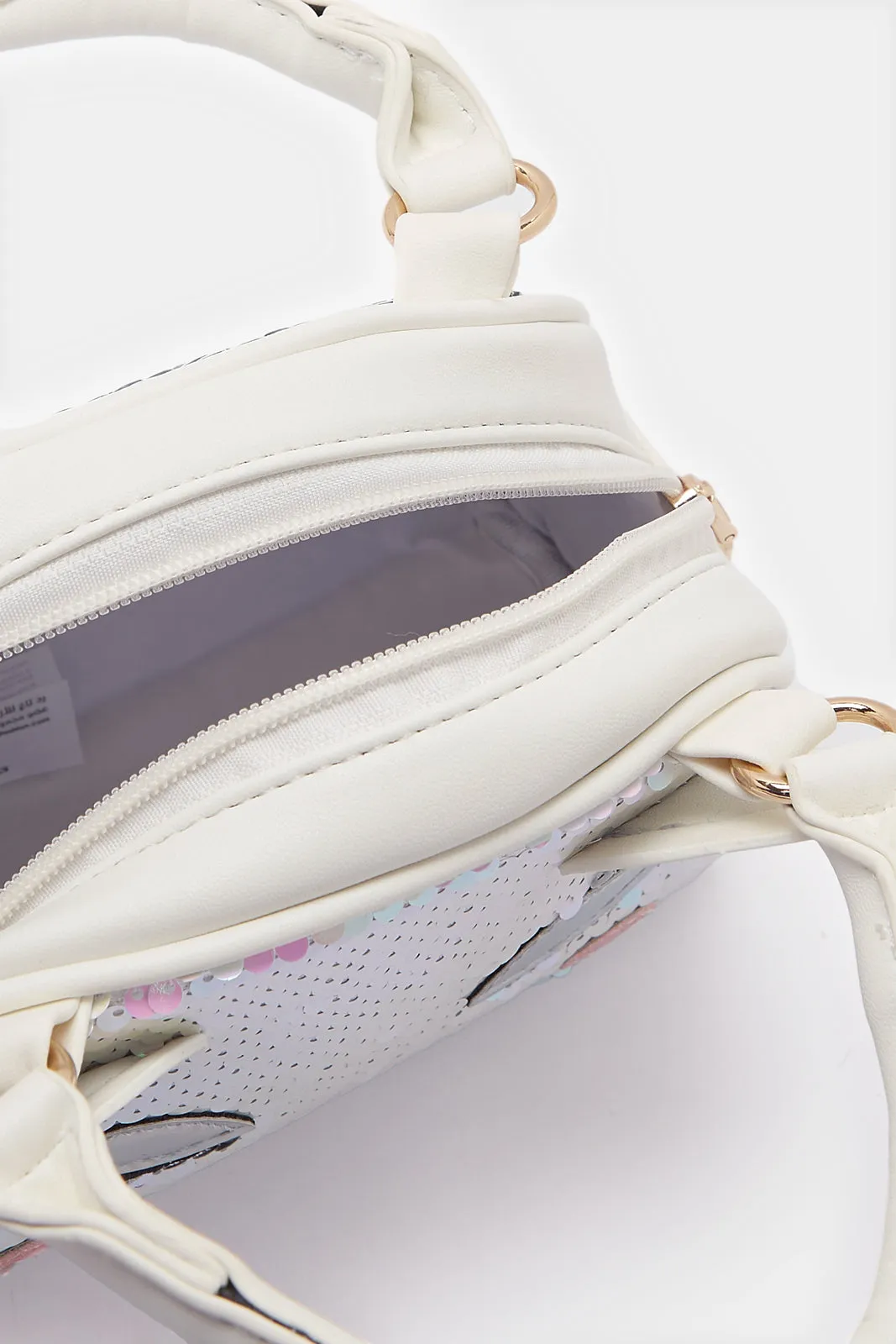 Girls White Crossbody Bag