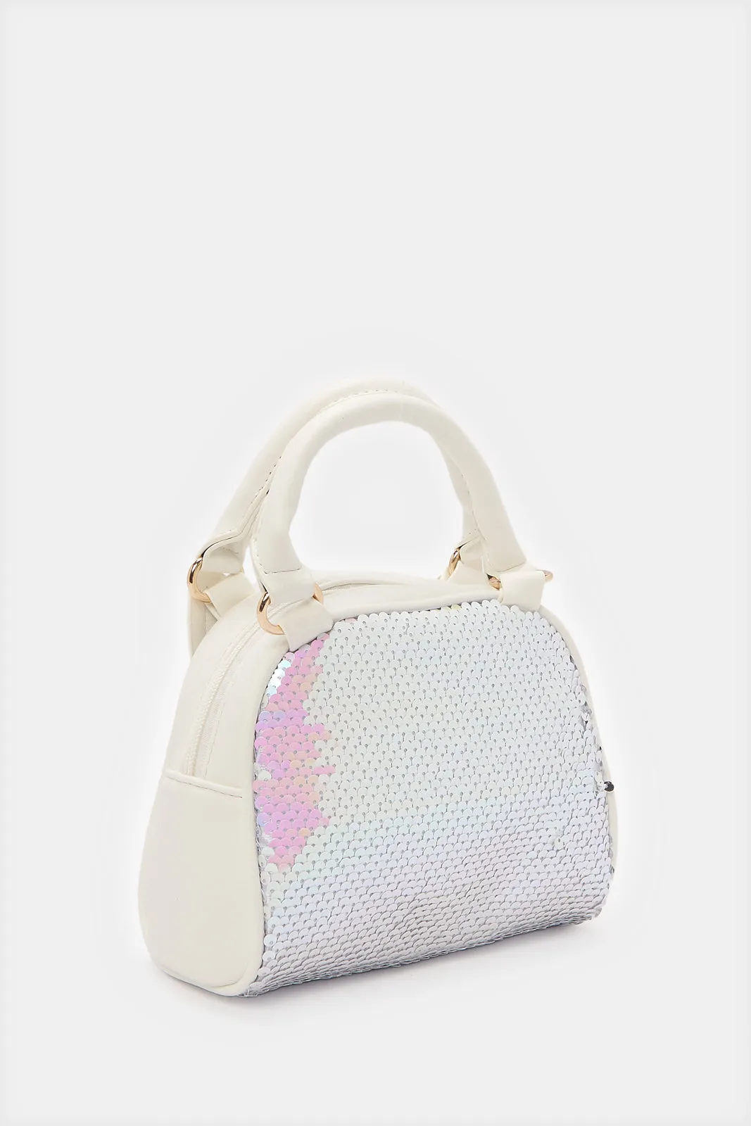 Girls White Crossbody Bag