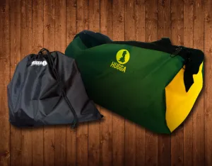 GREEN & YELLOW HUGGA HOLDALL, WITH FREE WET KIT BAG