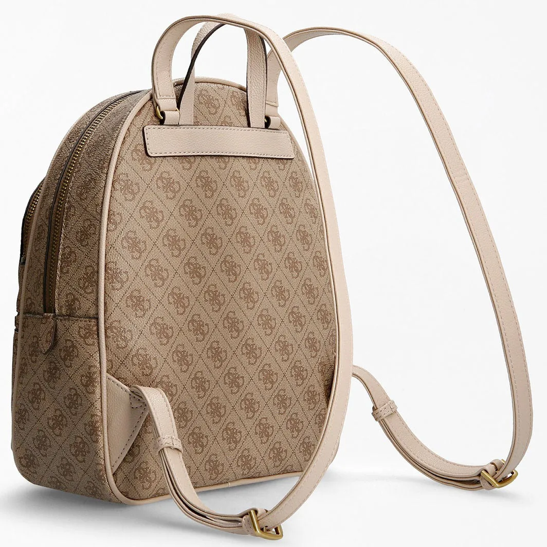 Guess Manhattan 4G Backpack In Latte For Women