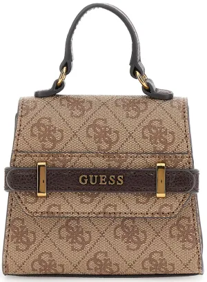 Guess Sestri 4G Logo Micro Mini Bag In Lattee