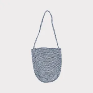 Knitting Braid Handle Basket Shape Bag