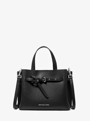 Michael Kors Pebbled Leather Small Emilia Satchel, Black