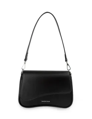 Mocha Zoe Wavy Crossbody Bag- Black