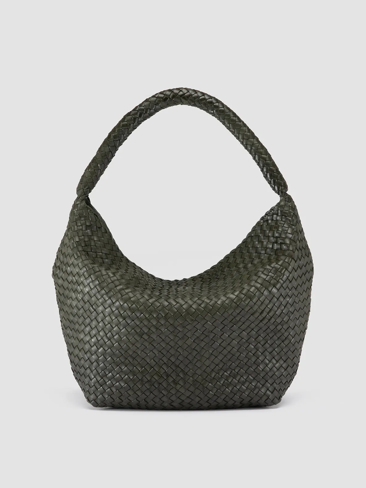 OC CLASS 09 - Green Leather Hobo Bag