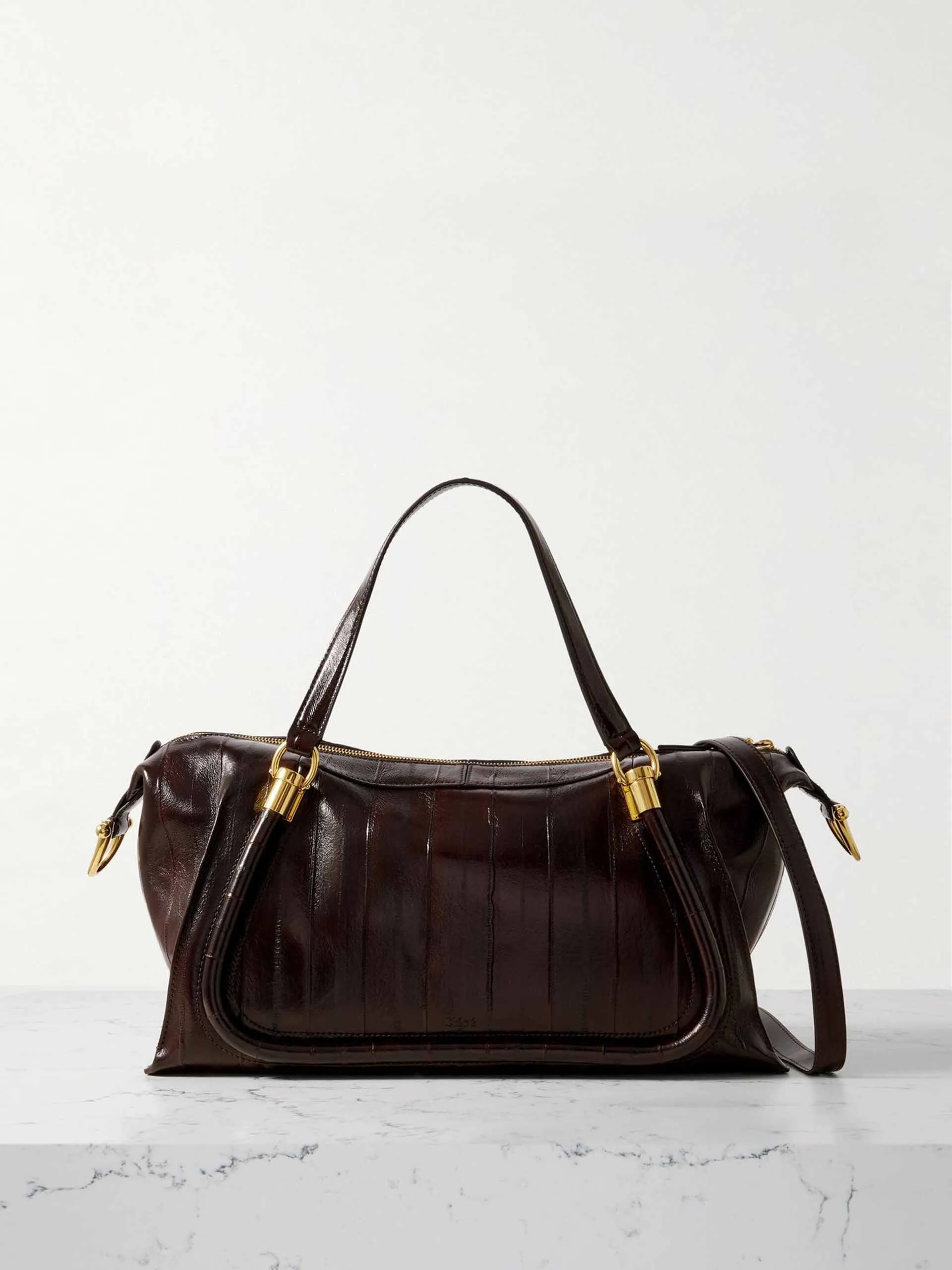 Paraty 24 piped eel shoulder bag