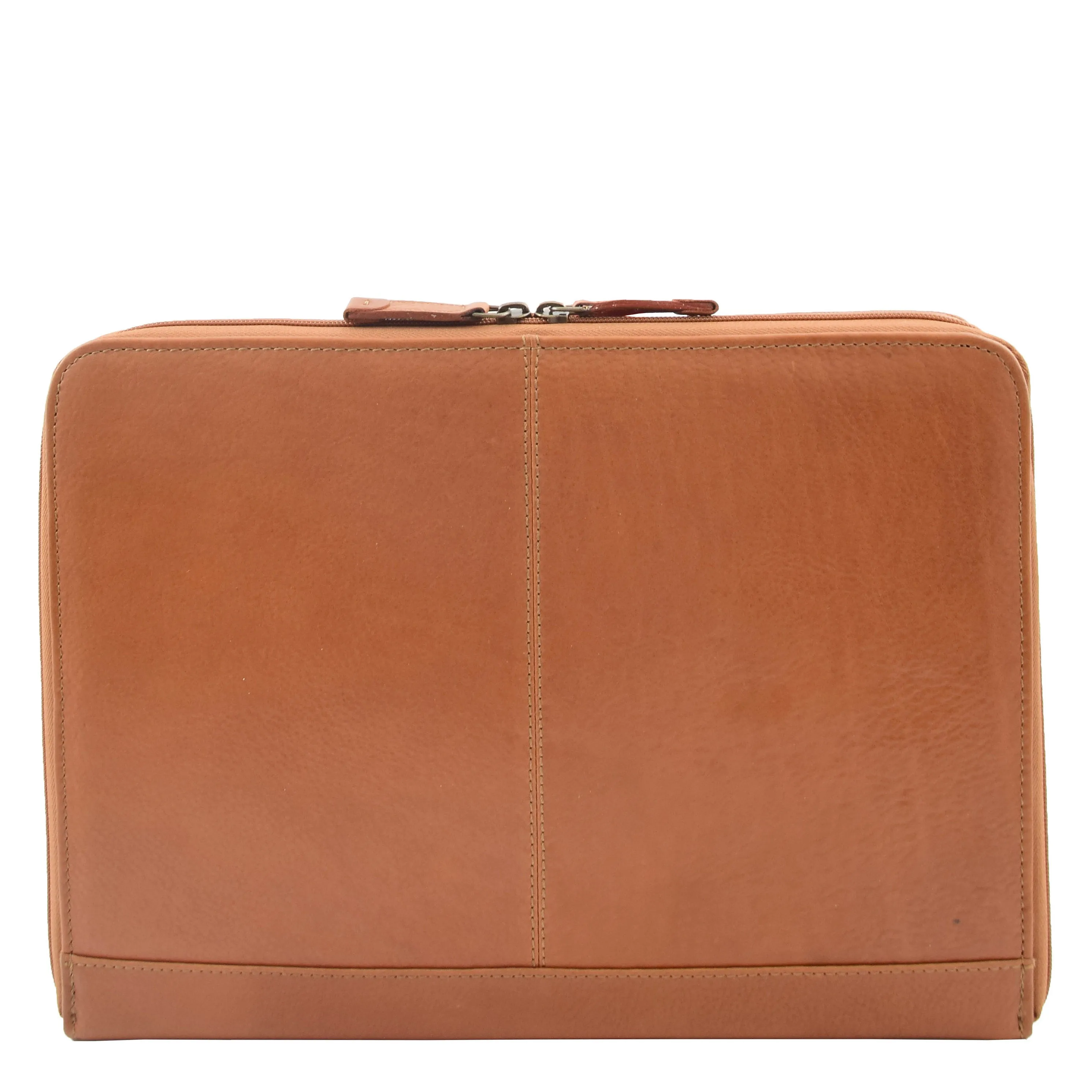 Real Tan Leather Folio Case A4 Document Underarm Conference Bag Ben