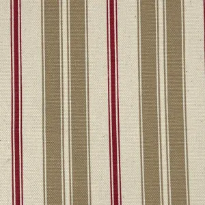 Red & Khaki Umbrella Vertical Stripe Canvas | SKU 7734 #U138