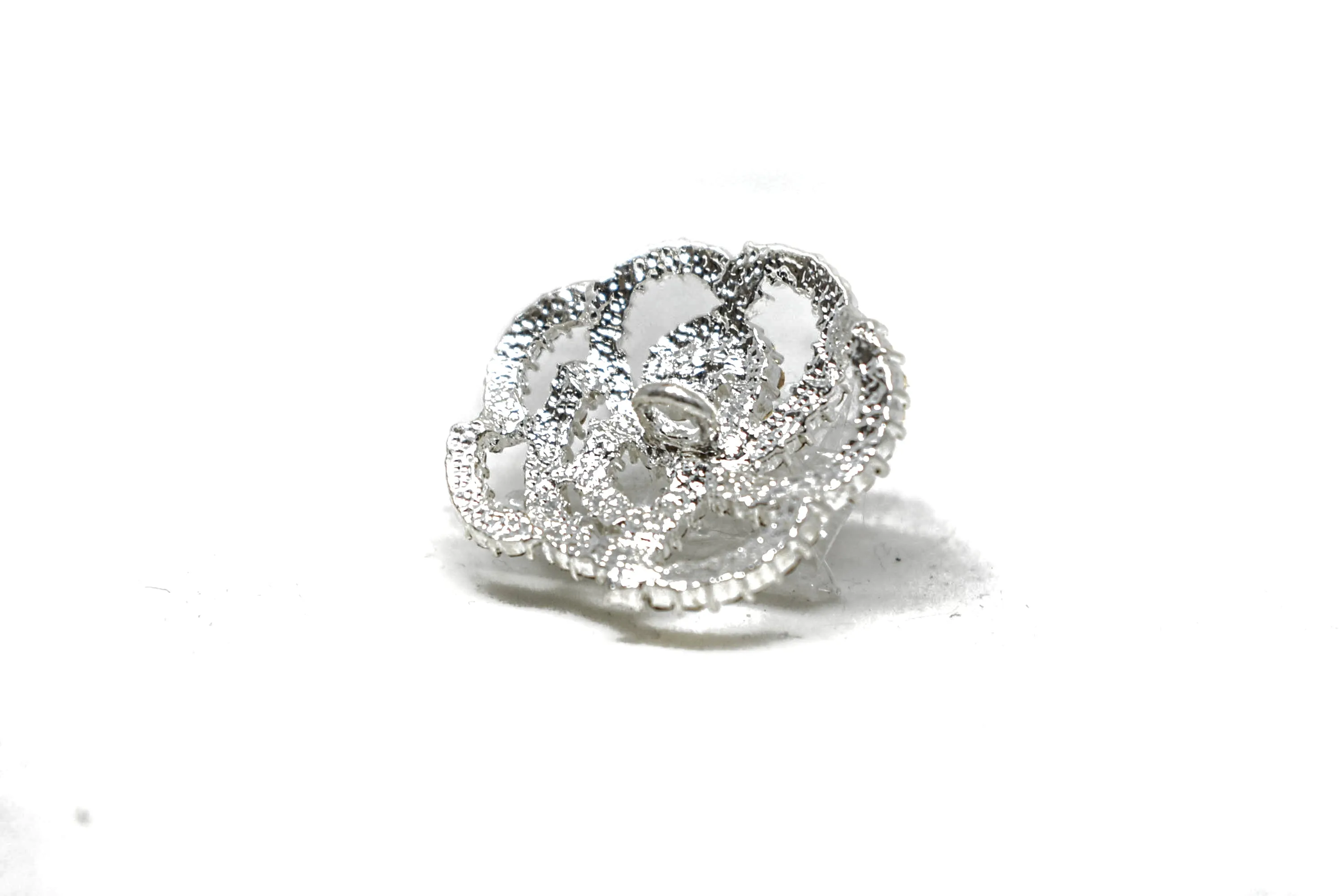 Rhinestone Rose Button 1" - 1 Piece