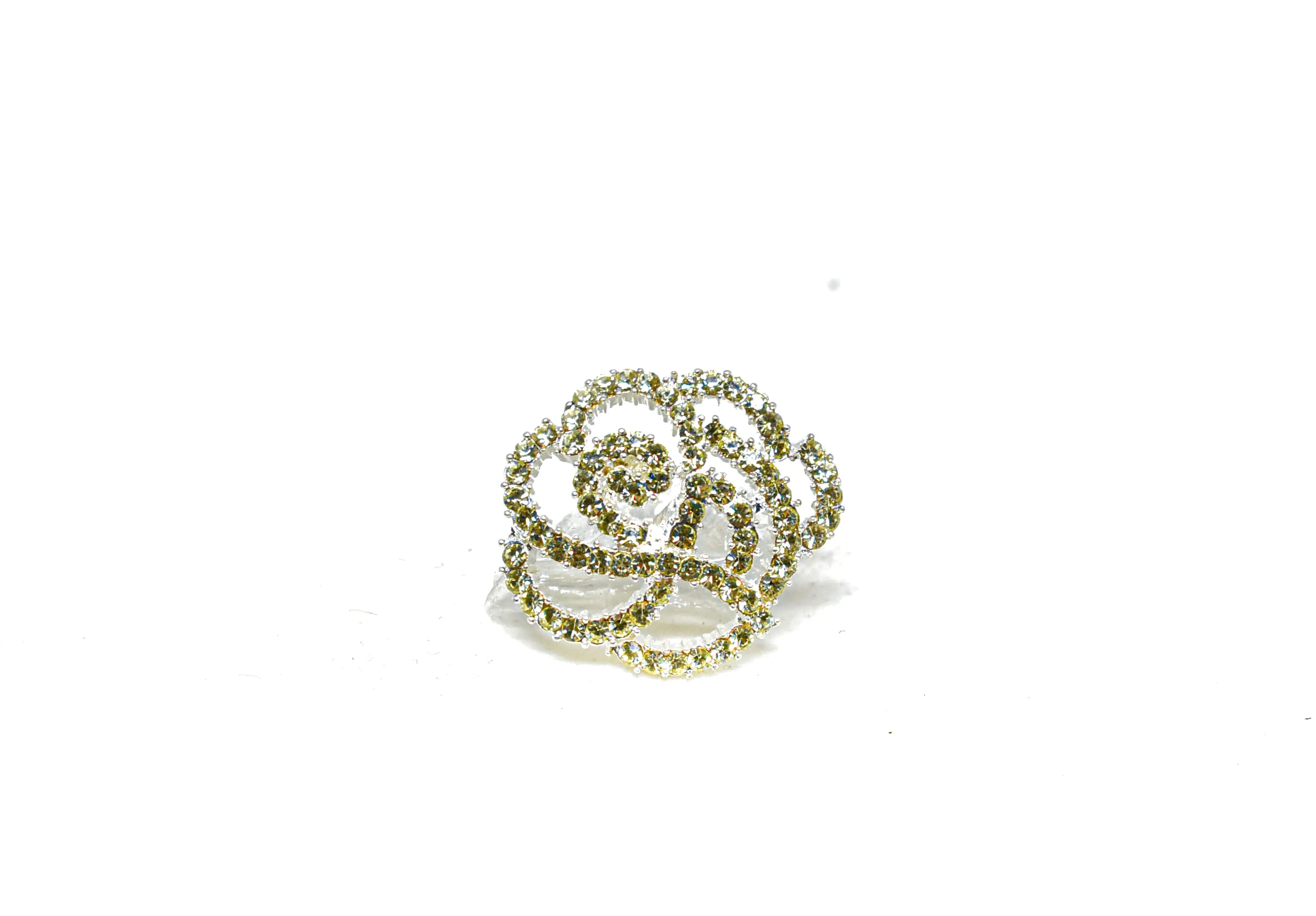 Rhinestone Rose Button 1" - 1 Piece