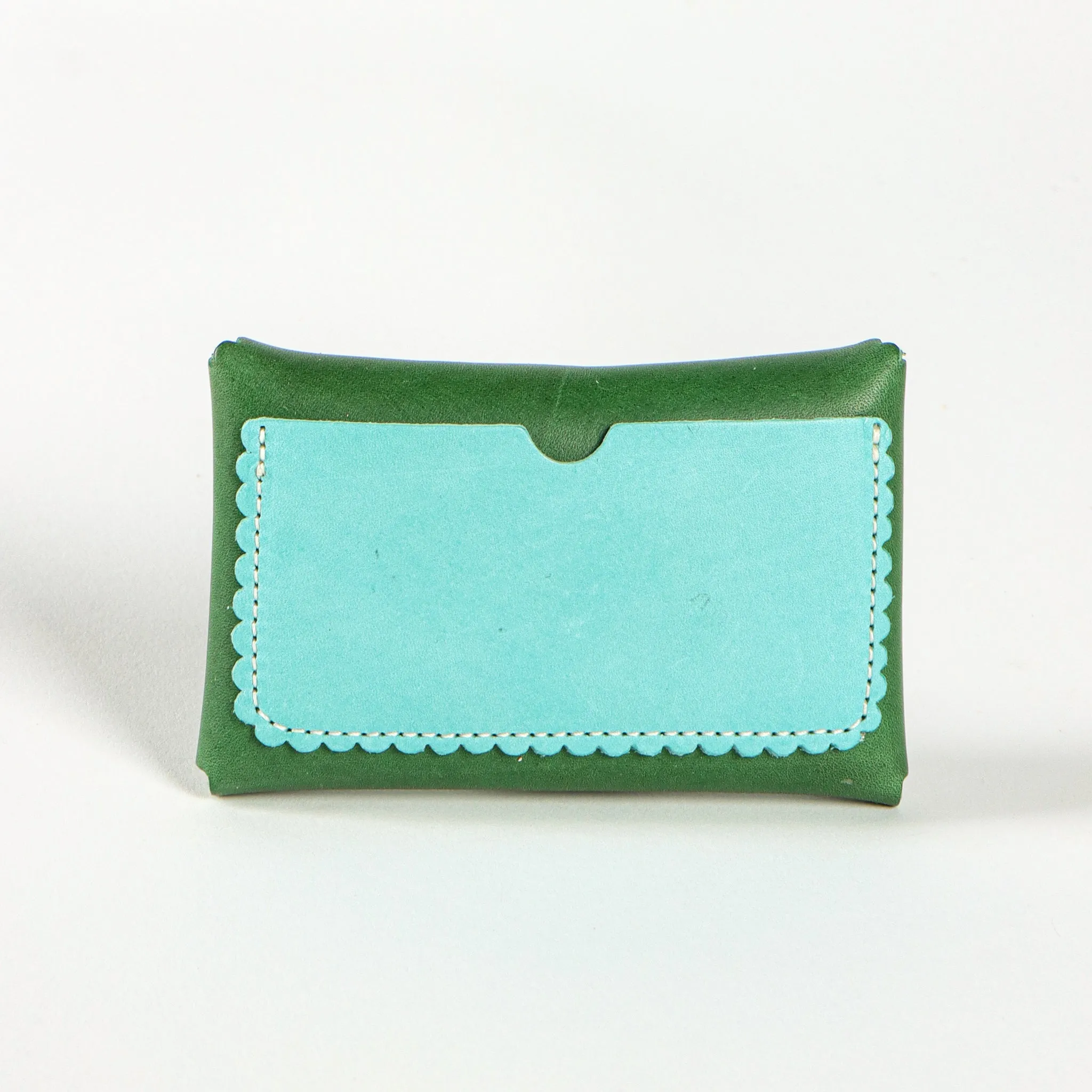 Scallop Wallet | Pine   Robin's Egg