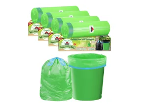 Shalimar Premium Drawstring Garbage Bags Size 24 X 32 Inches (Large) 60 Bags (4 rolls) Dustbin Bag/Trash Bag - Green Color