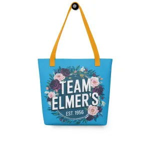 Team Elmer's Floral Wreath Tote Bag