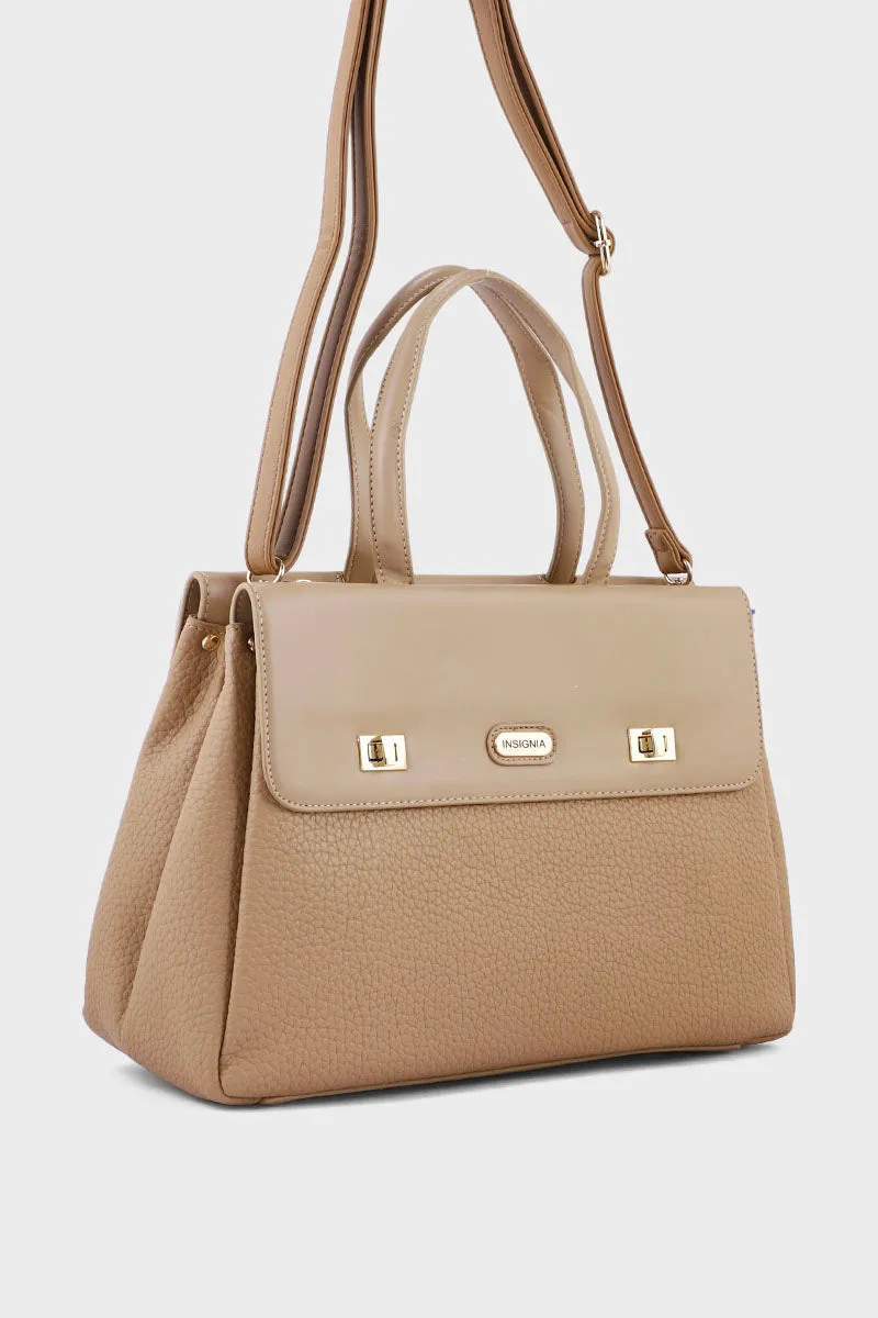 Top Handle Hand Bags BH0056-Tan