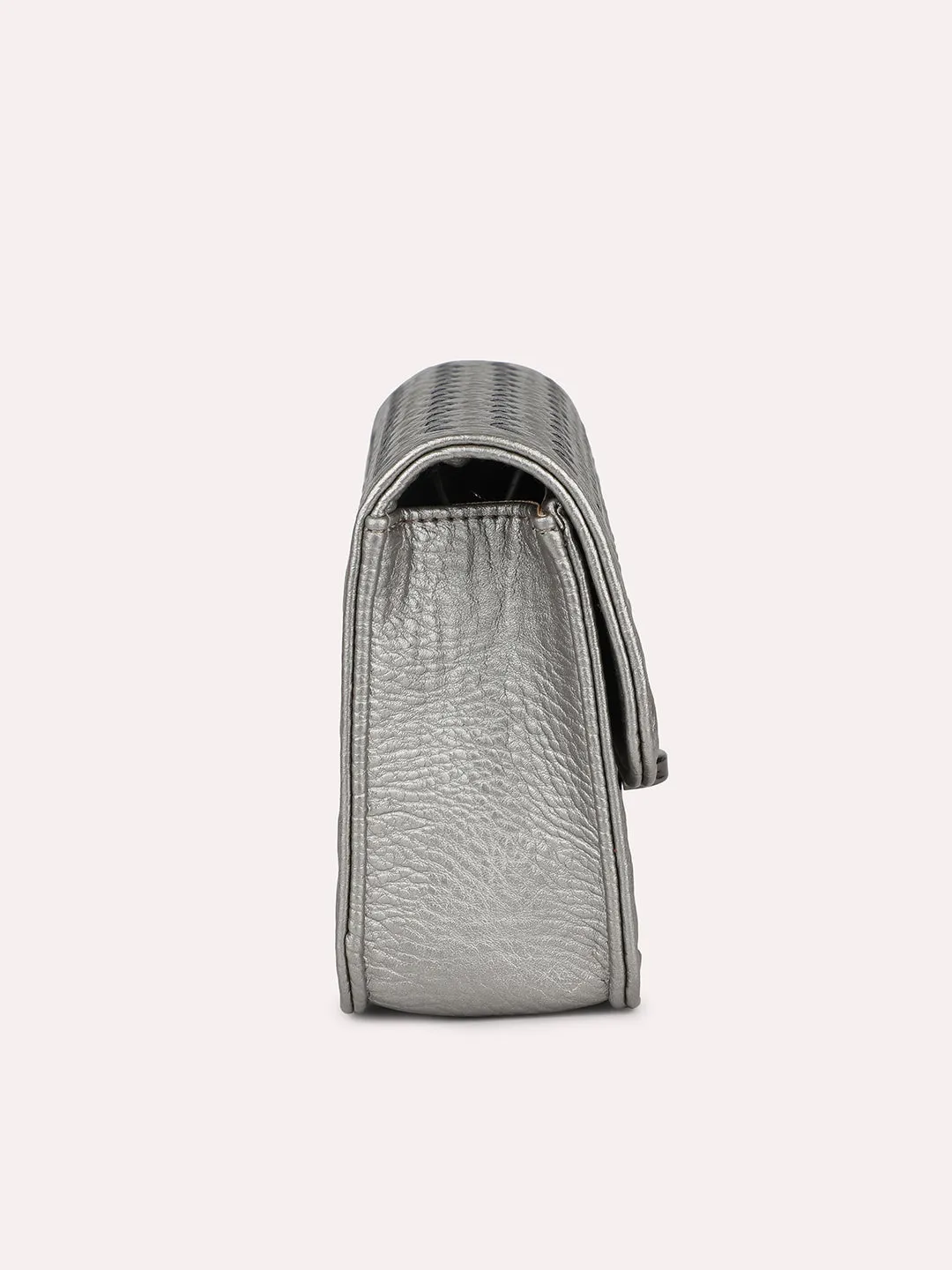 Women Pewter Textured Sling Bag