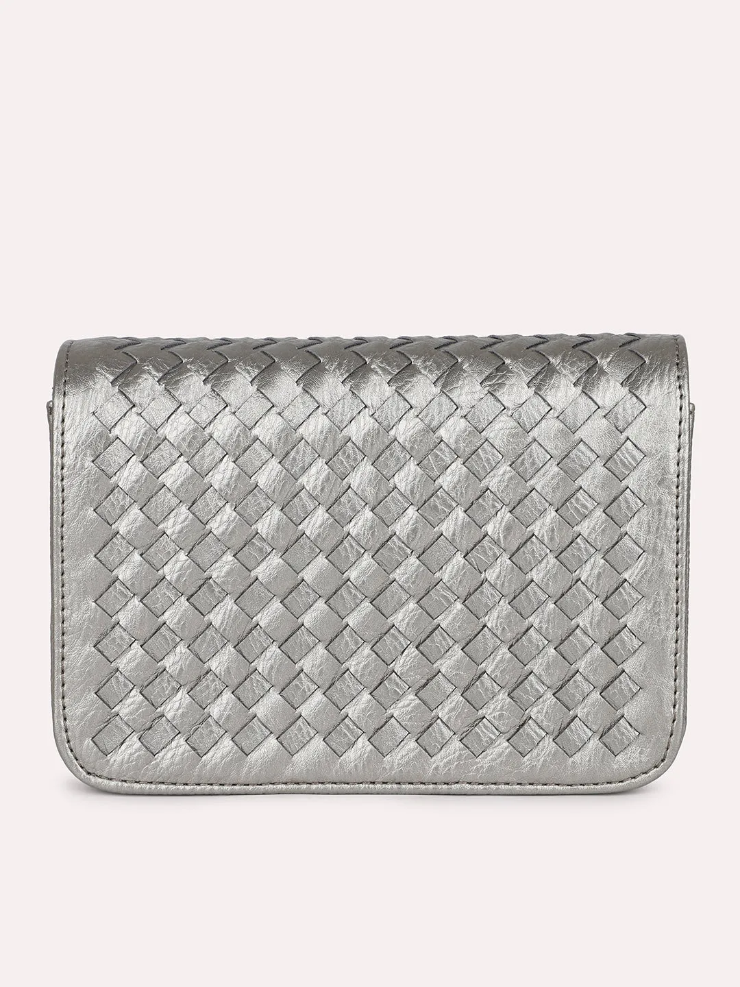 Women Pewter Textured Sling Bag