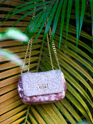 Women Pink Embellished Sling Bag