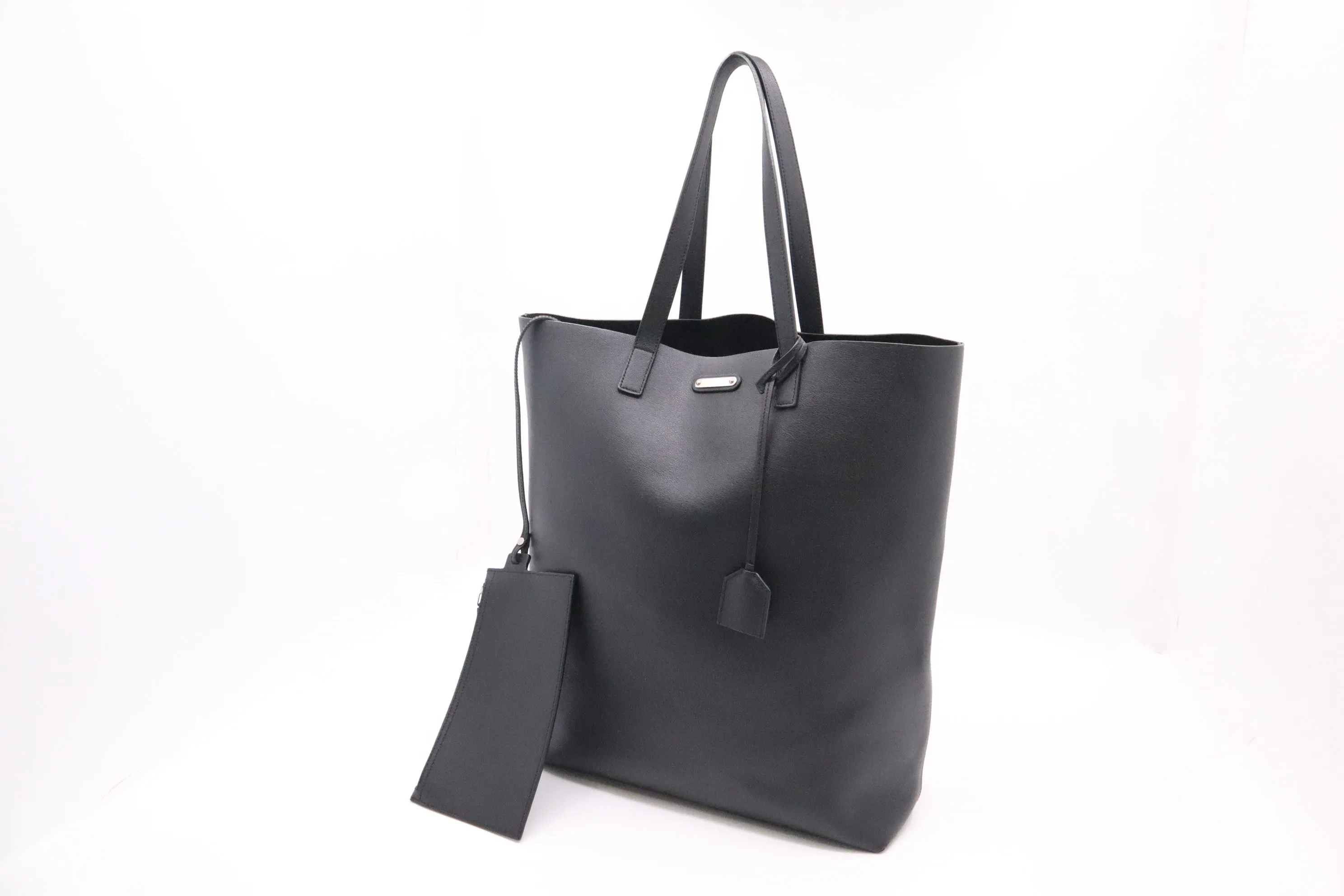 YSL Saint Laurent Tote Bag in Black Leather